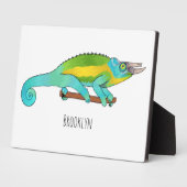 Plaque Photo Illustration du caméléon de Jackson (Côté)