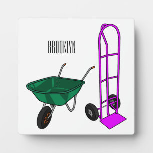 Plaque Photo Illustration du chariot à roues et du chariot à ma