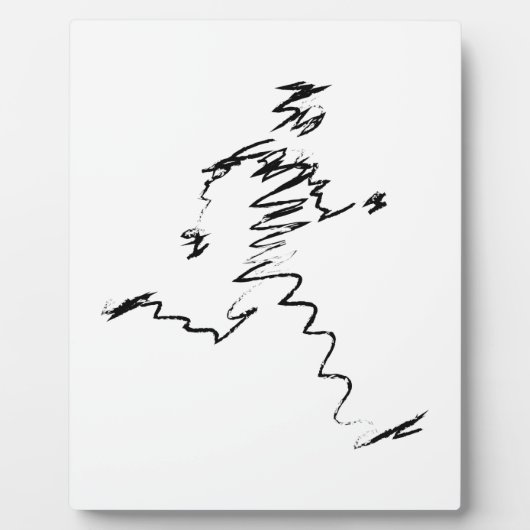 Plaque Photo Illustration du cool du coureur (Devant)