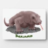 Plaque Photo Illustration du dragon de Komodo (Devant)