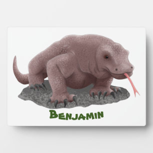 Plaque Photo Illustration du dragon de Komodo