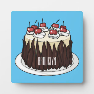 Plaque Photo Illustration du gâteau de la Forêt-Noire