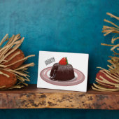 Plaque Photo Illustration du gâteau de lave au chocolat (Côté)