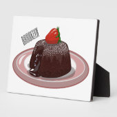Plaque Photo Illustration du gâteau de lave au chocolat (Côté)