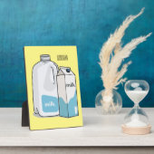 Plaque Photo Illustration du lait (Côté)