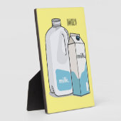 Plaque Photo Illustration du lait (Côté)