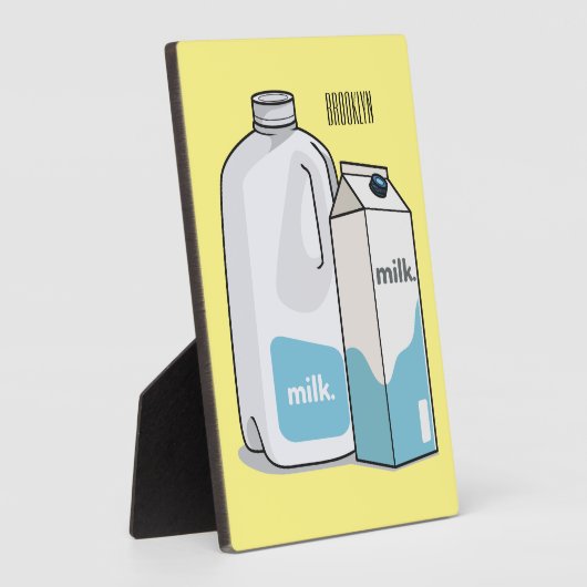 Plaque Photo Illustration du lait (Côté)
