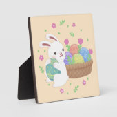 Plaque Photo Illustration du lapin de Pâques mignon (Recto)