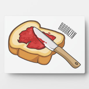 Plaque Photo Illustration du pain et de la confiture