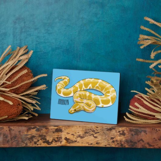 Plaque Photo Illustration du serpent python birman (Côté)