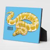 Plaque Photo Illustration du serpent python birman (Côté)