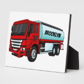 Plaque Photo Illustration du transport de carburant par camion- (Côté)