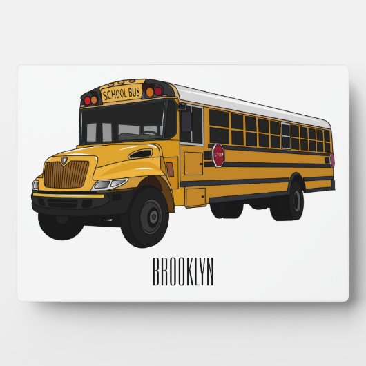 Plaque Photo Illustration d'un autobus scolaire (Devant)