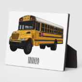 Plaque Photo Illustration d'un autobus scolaire (Côté)