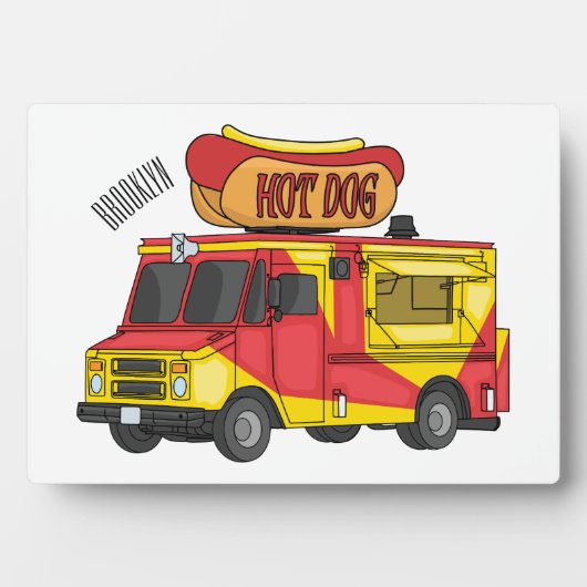 Plaque Photo Illustration d'un camion de nourriture pour chien  (Devant)