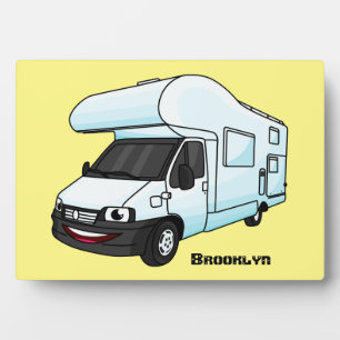 Plaque Photo Illustration d'un campervan heureux