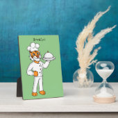 Plaque Photo Illustration d'un chef tigre drôle et mignon (Côté)
