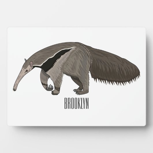 Plaque Photo Illustration d'un dessin animé d'Anteater (Devant)