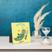 Plaque Photo Illustration d'un insecte du cricket vert mou (Insitu)