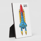 Plaque Photo Illustration d'un vaisseau de fusées (Côté)