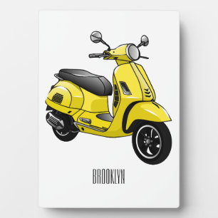 Plaque Photo Illustration d'une moto cyclable