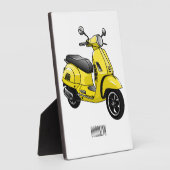 Plaque Photo Illustration d'une moto cyclable (Côté)