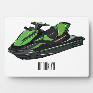 Plaque Photo Illustration Jet ski