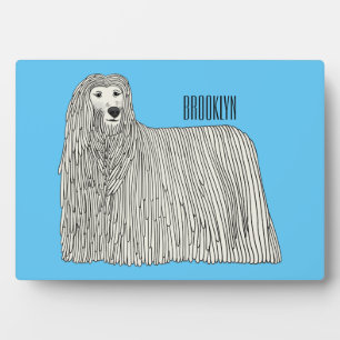 Plaque Photo Illustration Komondor pour chien