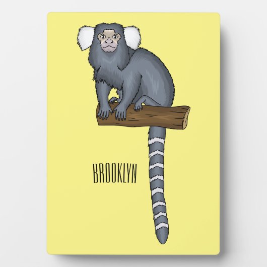 Plaque Photo Illustration marmoset commune (Devant)