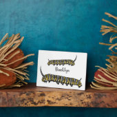 Plaque Photo Illustration Monarch caterpillar (Côté)