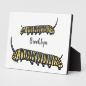 Plaque Photo Illustration Monarch caterpillar (Côté)