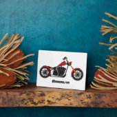 Plaque Photo Illustration motocyclette de style hélicoïdal (Côté)