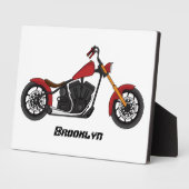 Plaque Photo Illustration motocyclette de style hélicoïdal (Côté)