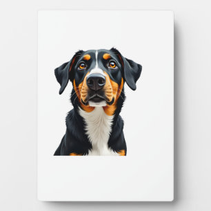 Plaque Photo Illustration Rétro Portrait de Chien Coloré Vintag