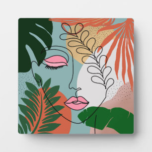 Plaque Photo Illustration tropicale du Boho naturel