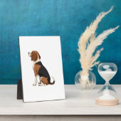 Plaque Photo Illustration vue arrière du chien Beagle vintage A (Côté)