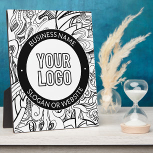Plaque Photo Illustrations de style moderne et votre logo avec