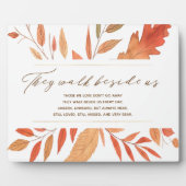 Plaque Photo Ils Marchent À Côté De Nous Mémorial Mariage D'Aut (Devant)