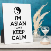 Plaque Photo I'm Asian I Can't Keep Calm (Côté)