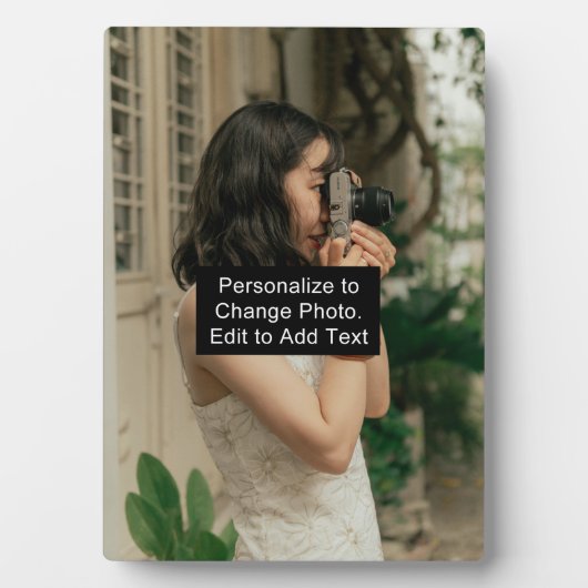 Plaque Photo Image personnalisée Ajouter un nom devis vertical (Devant)