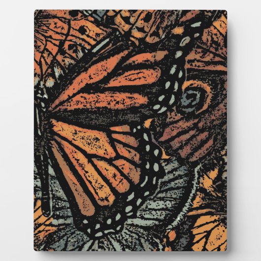 Plaque Photo Imaginaire papillon orange art abstrait (Devant)