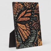 Plaque Photo Imaginaire papillon orange art abstrait (Côté)