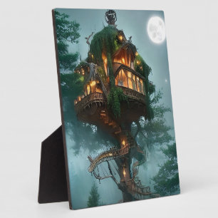 Plaque Photo Imaginaire Tree House Digital Artwork Tabletop