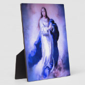 Plaque Photo Immaculé bleu Conception (Côté)