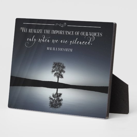 Plaque Photo Importance Of Our Voices (Côté)