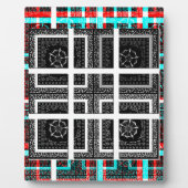 Plaque Photo Impression À damiers Motif (Devant)