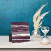 Plaque Photo Impression Abstraite violet Rose argent (Insitu)