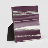 Plaque Photo Impression Abstraite violet Rose argent (Recto)