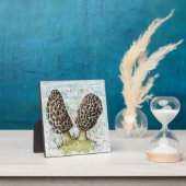 Plaque Photo Impression d'aquarelle Morel Mushroom avec socle d (Insitu)