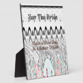 Plaque Photo Impression d'art cadeau Fête des mariées (Côté)